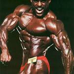 Vince posing at the Mr Olympia