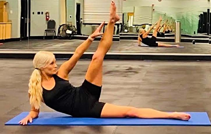 Jen Lewis indoor yoga routine